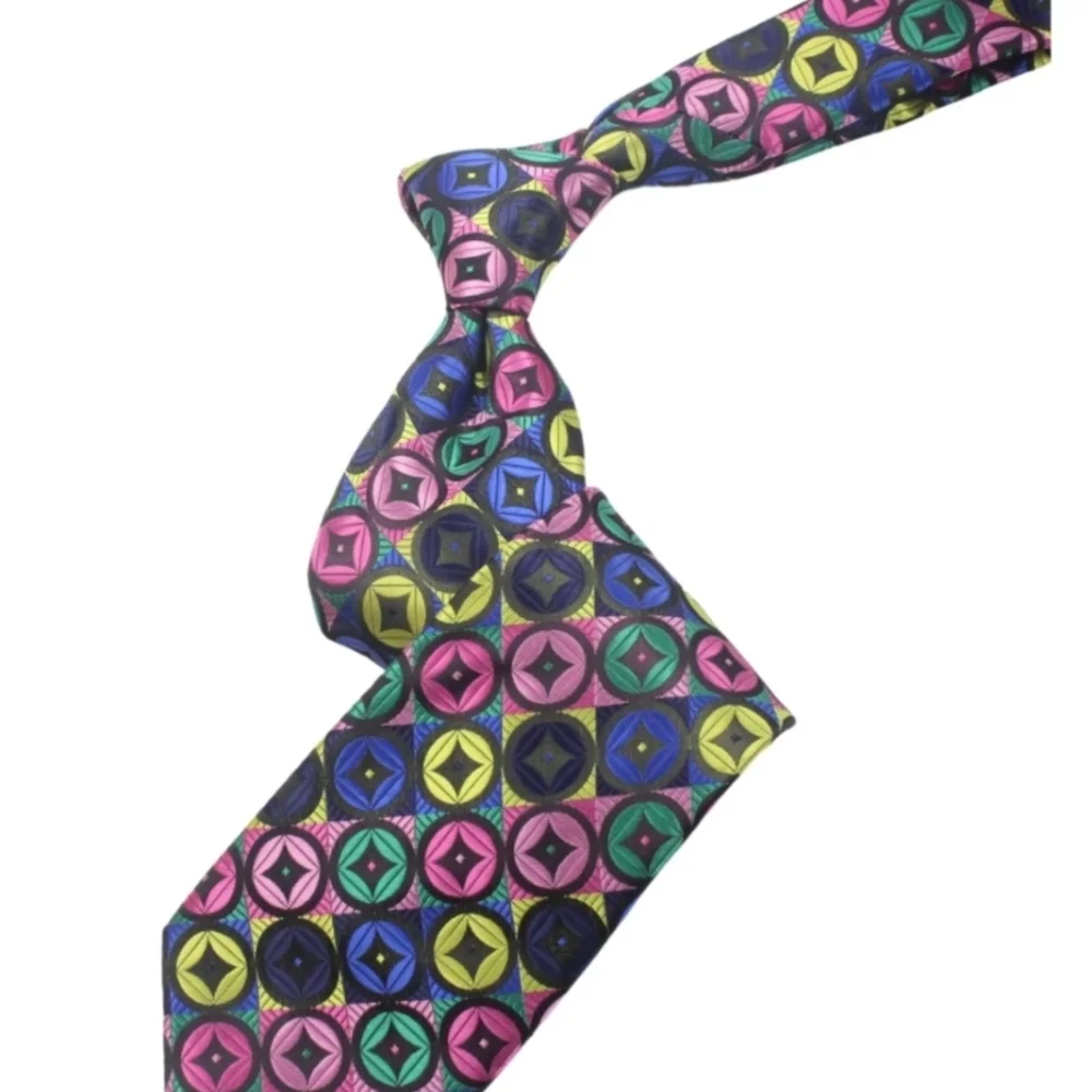 Vibrant Geometric Pattern Tie - Picture 1 of 1